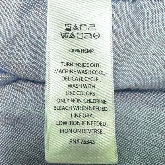 TAHARI 100% Hemp Linen Periwinkle Tank Top Square Neck Boxy Women's XS Natural - Picture 6 of 6